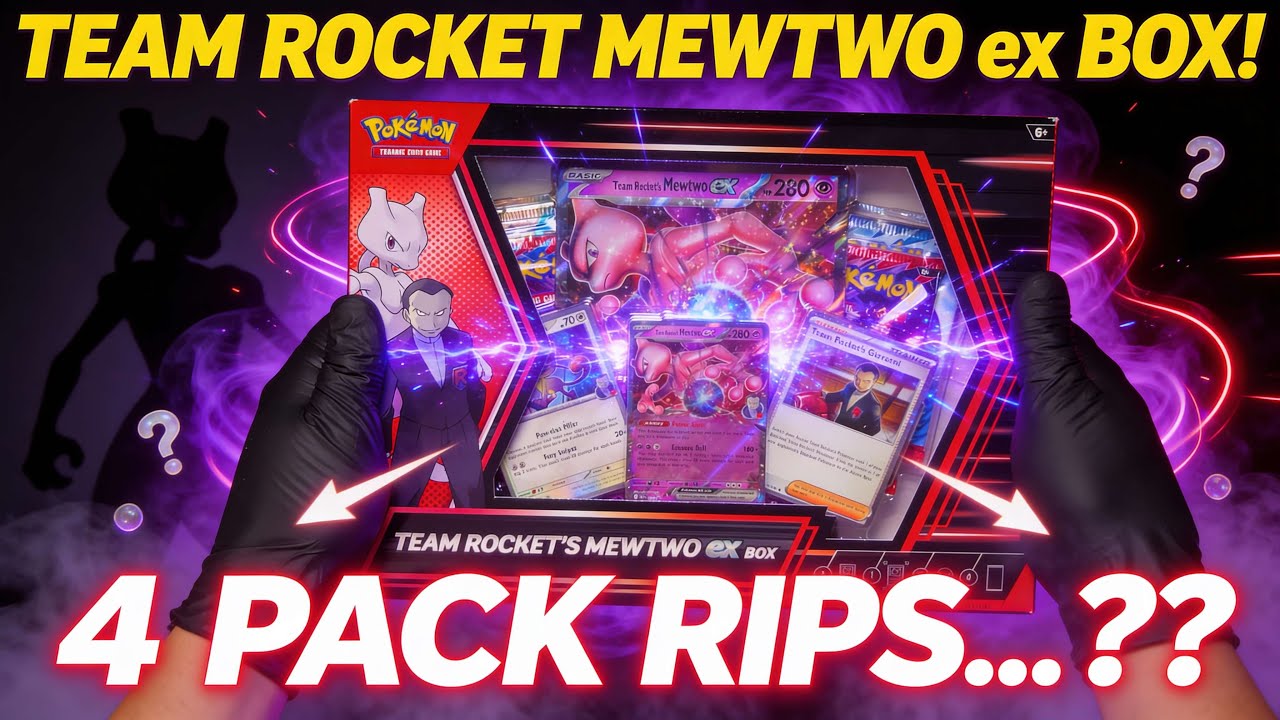Team Rocket's Mewtwo ex Box: Worth It? FULL Unboxing & Pulls!