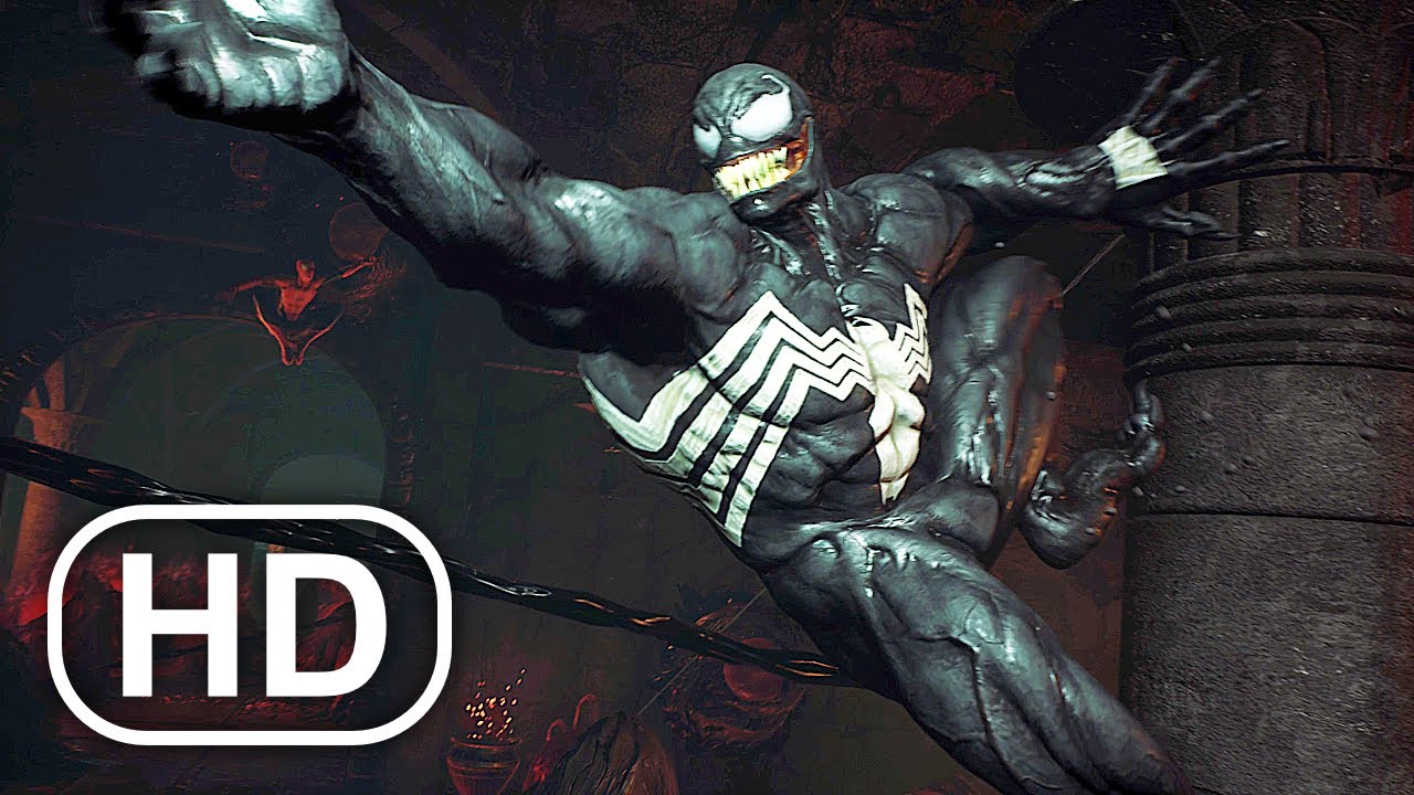 Spider-Man & Venom Web Swinging Together Scene 4K (2023)