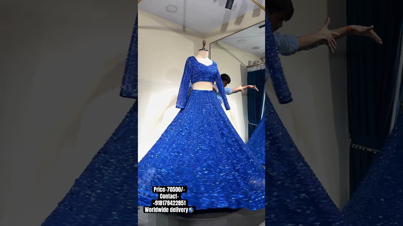 Royal blue lehenga💙✨ #explore #shortsviral #trending #bridellehenga #explorepage #status #wedding