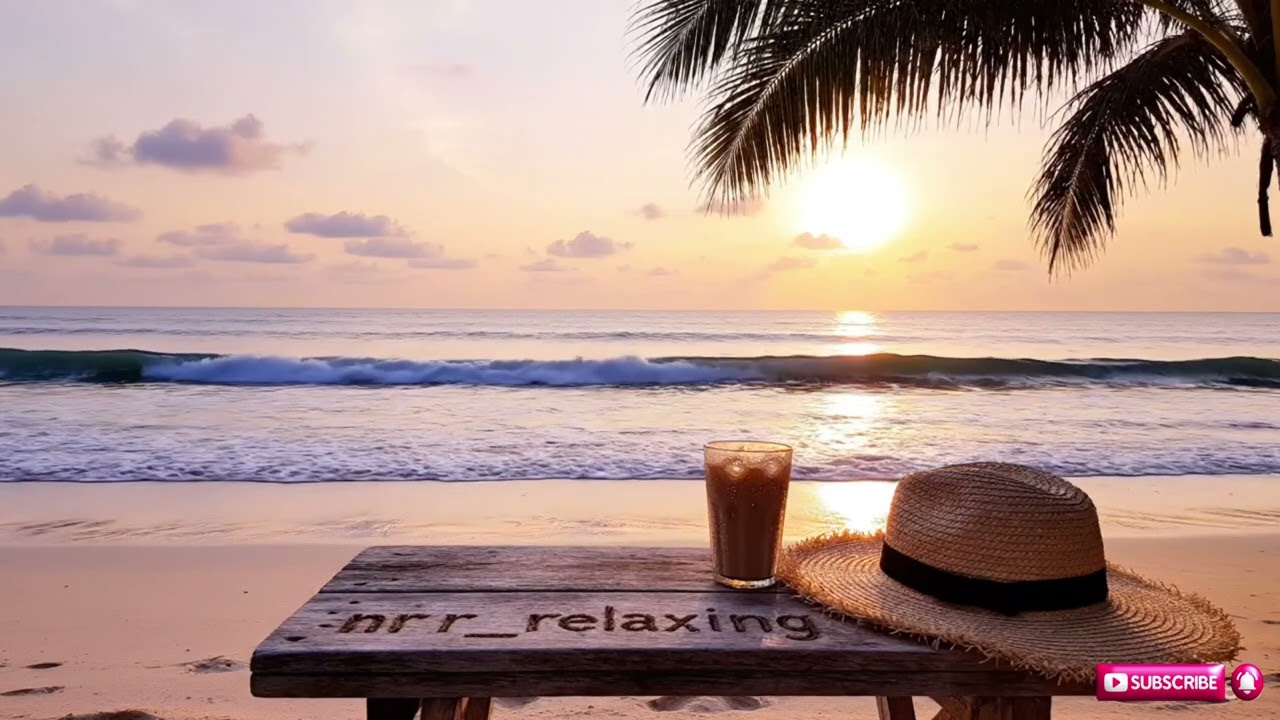 Smooth Jazz Beach Sunset 🌅 Relaxing Ocean Waves & Chill Jazz Music