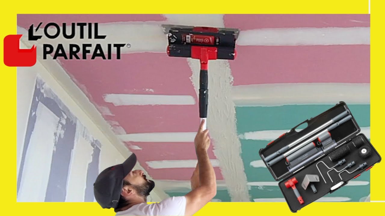 🔥 Taping a Drywall Ceiling using Paper Tape 👉 system for beginners L'outil Parfait 💪🏼 gypsum