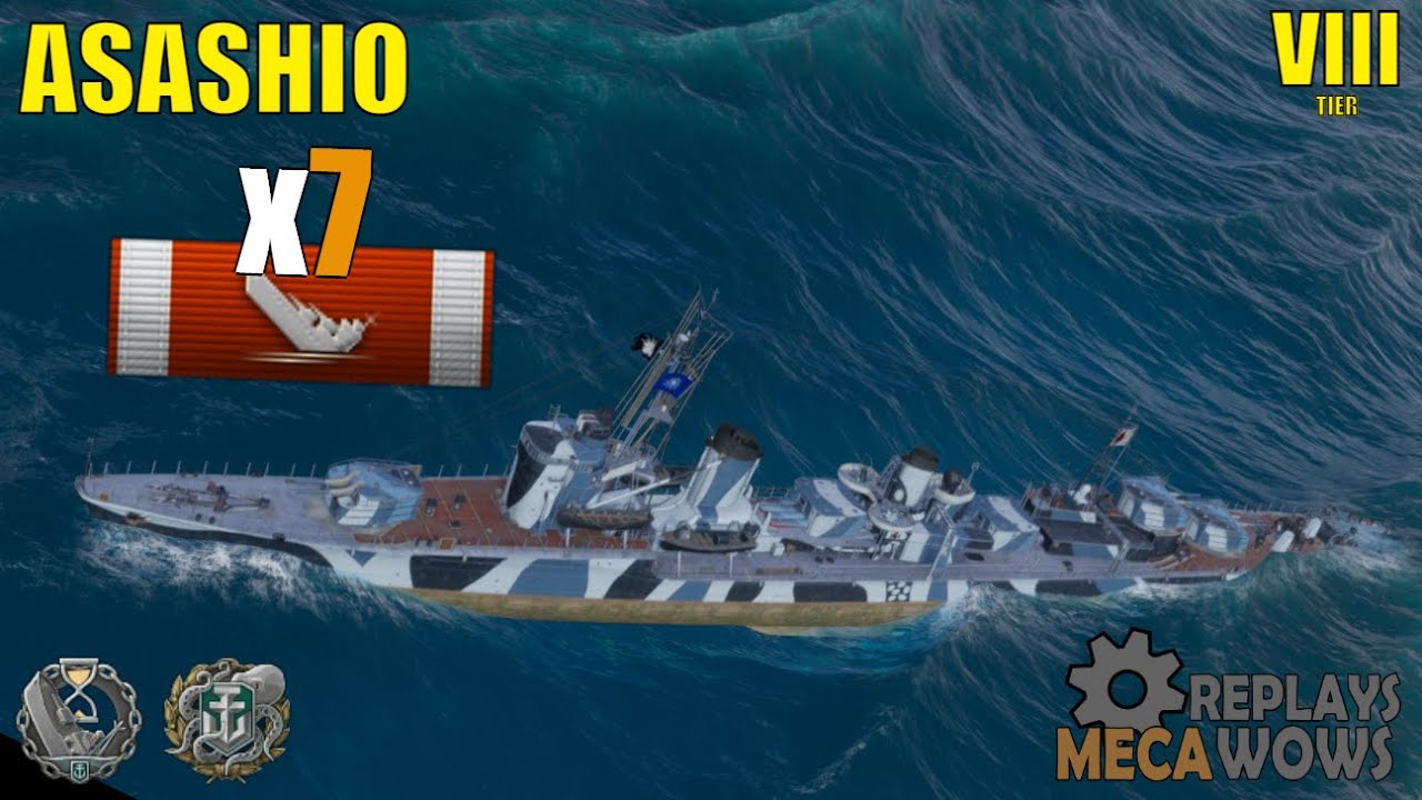 Asashio 7 Kills & 137k Damage | World of Warships Gameplay