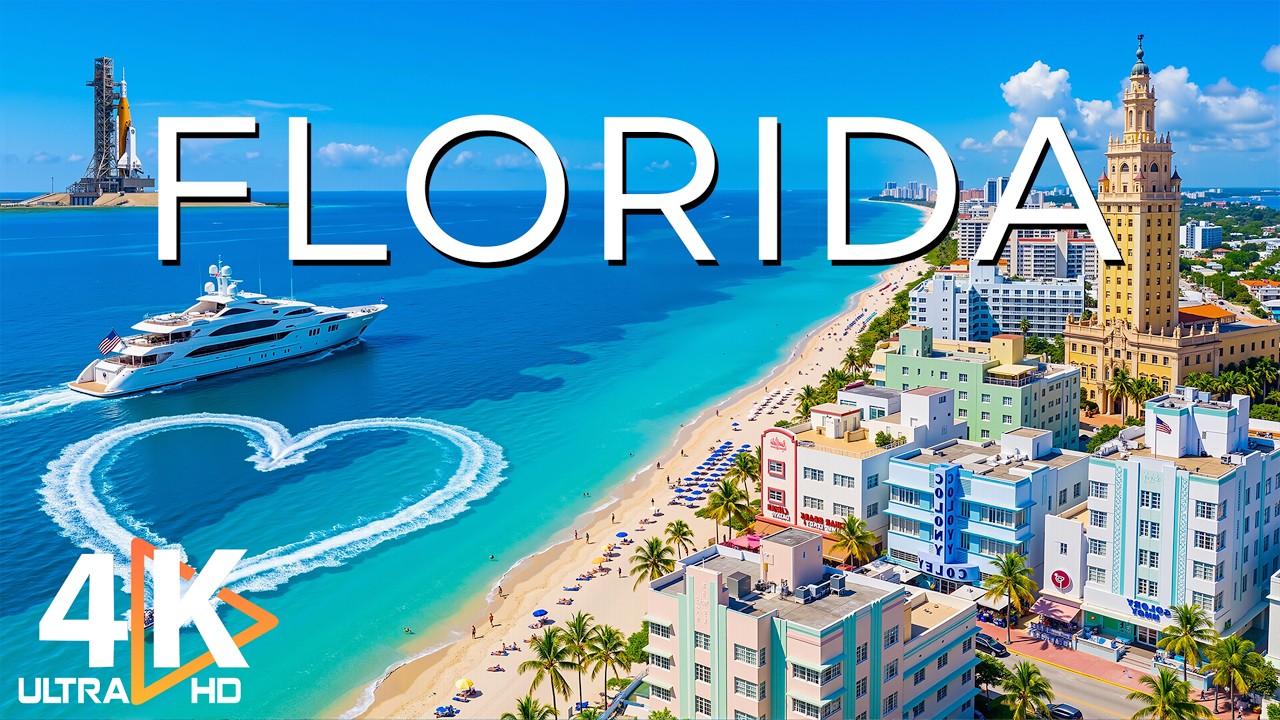 Florida 4K 🇺🇸 | Miami Beach, Luxury Yachts & Crystal Clear Ocean Vibes | Deep House 2026