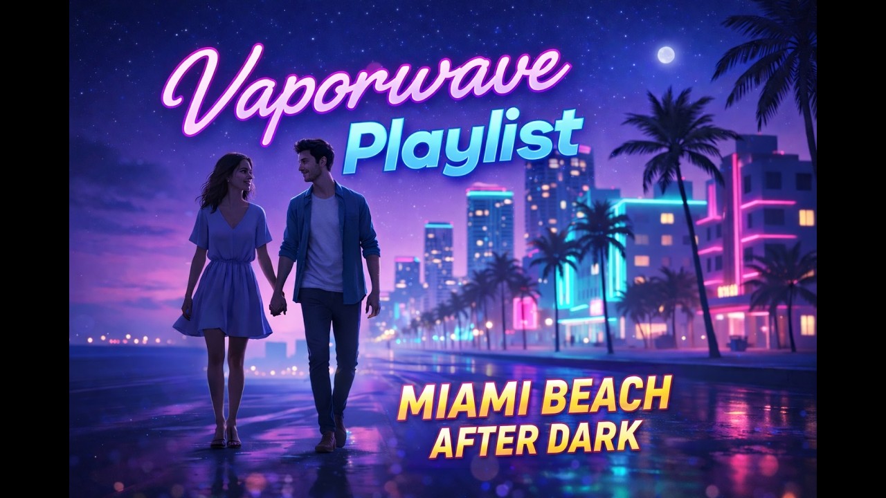 Miami Beach After Dark 🌴 | Romantic Vaporwave Playlist - Chillwave-Synthwave - LOVEWAVE STATION 1988
