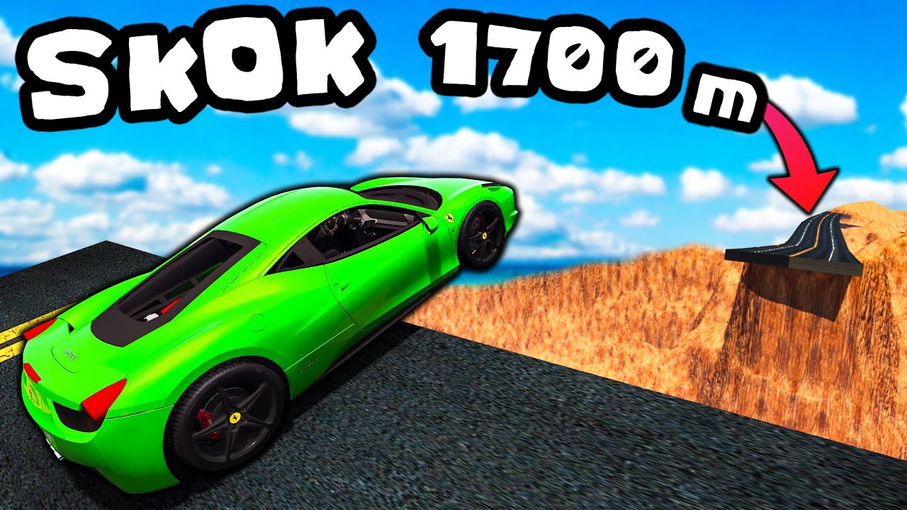 ❄️ SKOKI SUPERAUTAMI PRZEZ OGROMNY KLIF Z PUŁAPKAMI!? | BeamNG Drive |