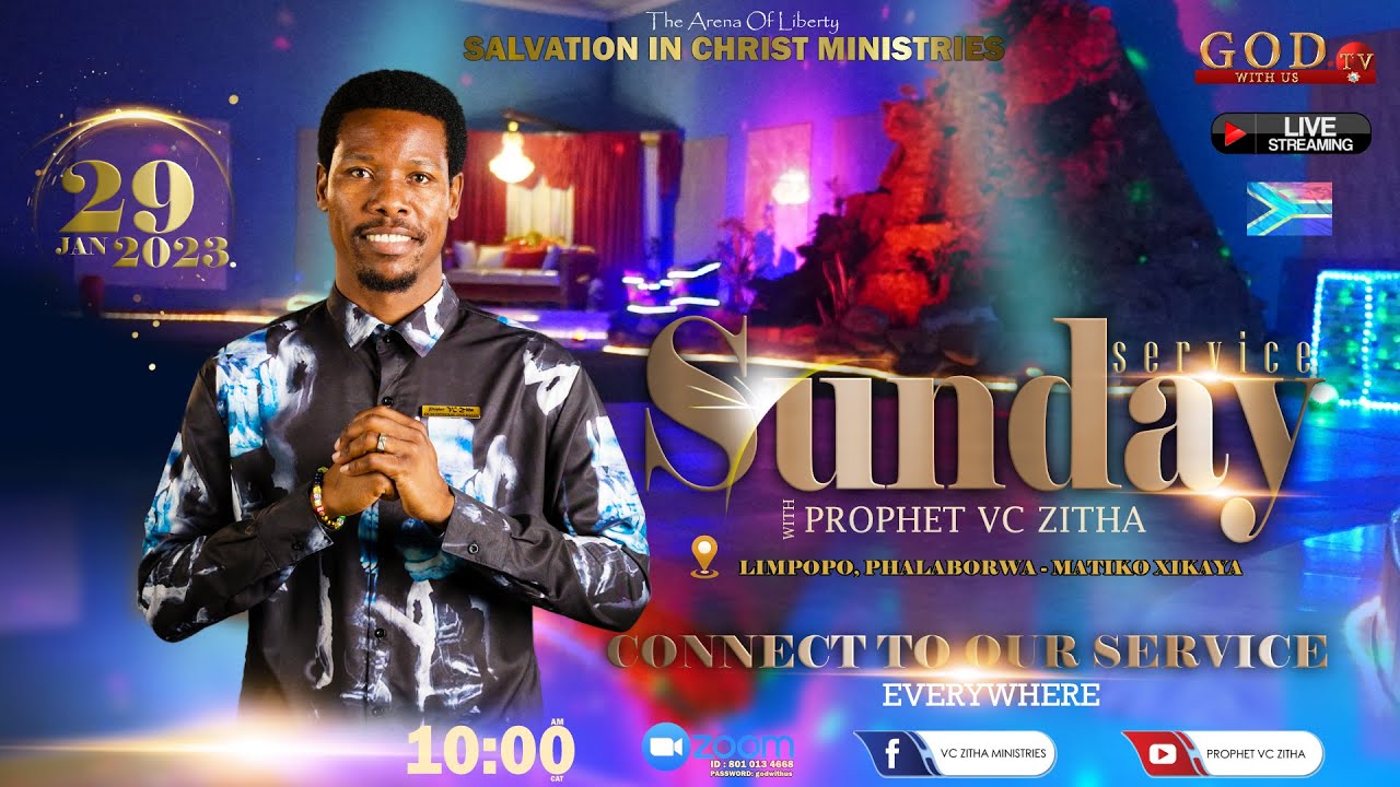 LIVE SUNDAY  SERVICE  WITH PROPHET VC ZITHA - 29TH JANUARY 2023