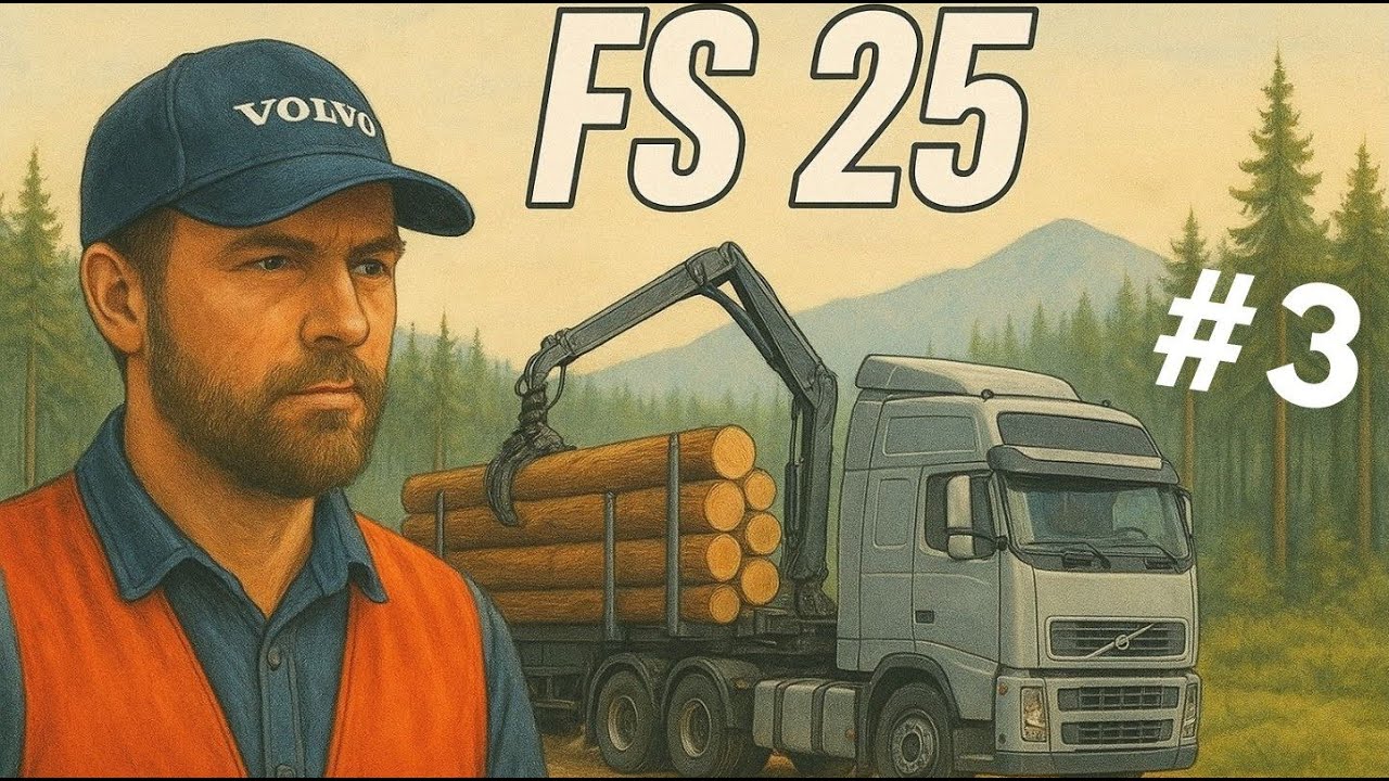 Jak zostałem drwalem w Farming Simulator 25!  Las Silverrun - Liebherr LH26🌲#3
