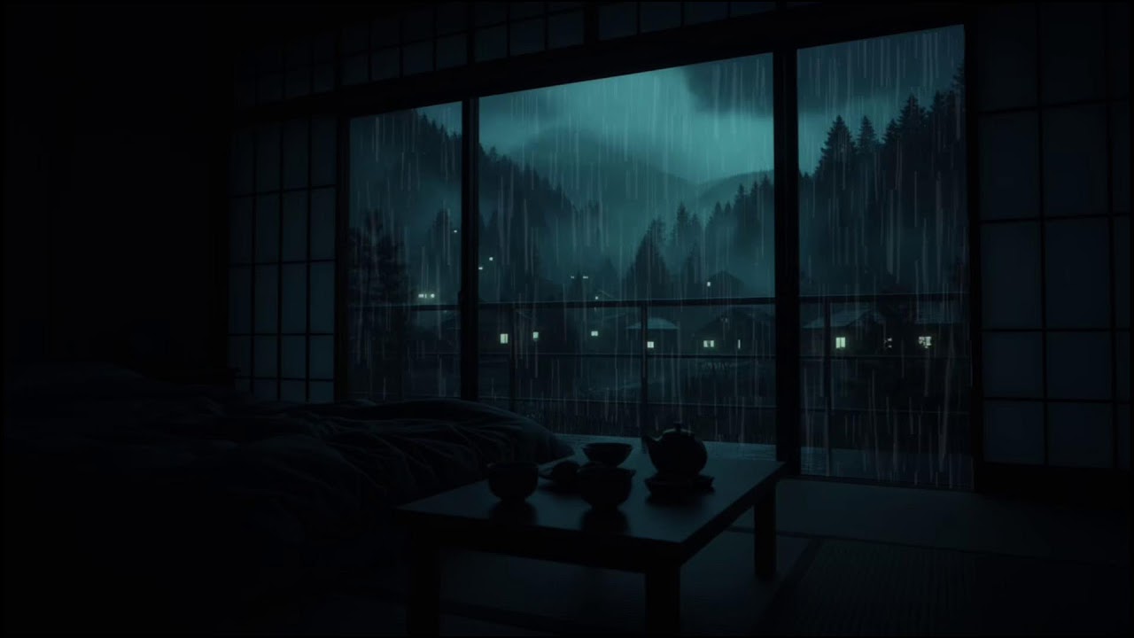 Deep Sleep Rain Sounds with Rolling Thunder | 12 Hours of Peaceful Storm Ambience