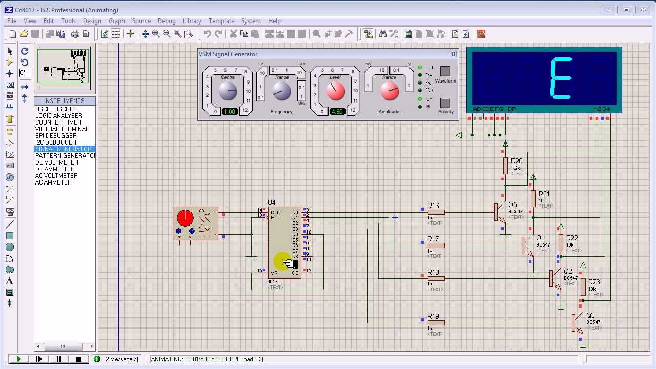 Multiplexaje Contador decada 4017 (1/2)