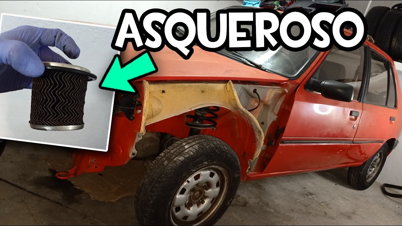 Saco el FILTRO de GASOIL y me ENCUENTRO ESTO 😲 LIMPIO y PINTO cosas | Peugeot 205 GTD