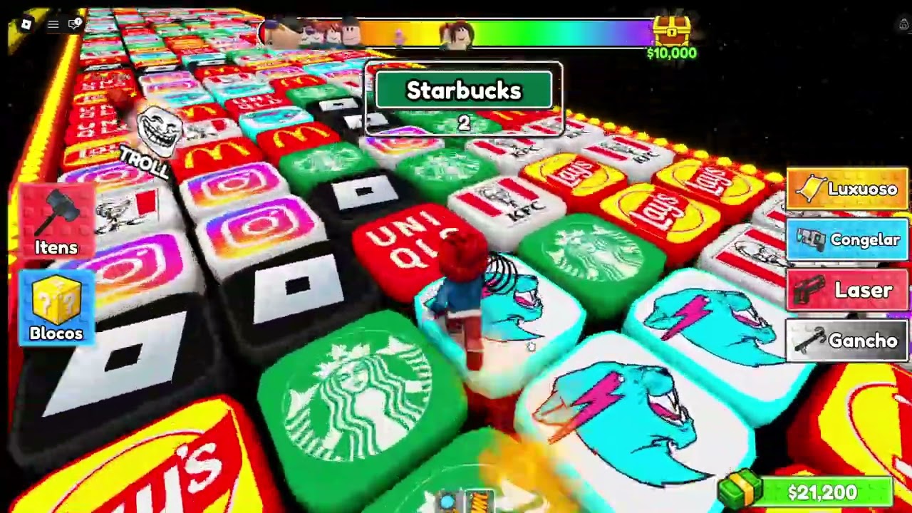 ponte de cor lobotico cada vez que eu passo mais forte e mais facil de passar fica