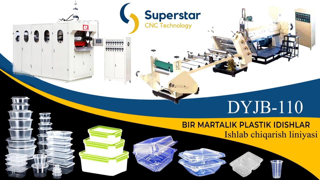 DYJB 110   Bir martalik plastik idishlar ishlab chiqarish liniyasi