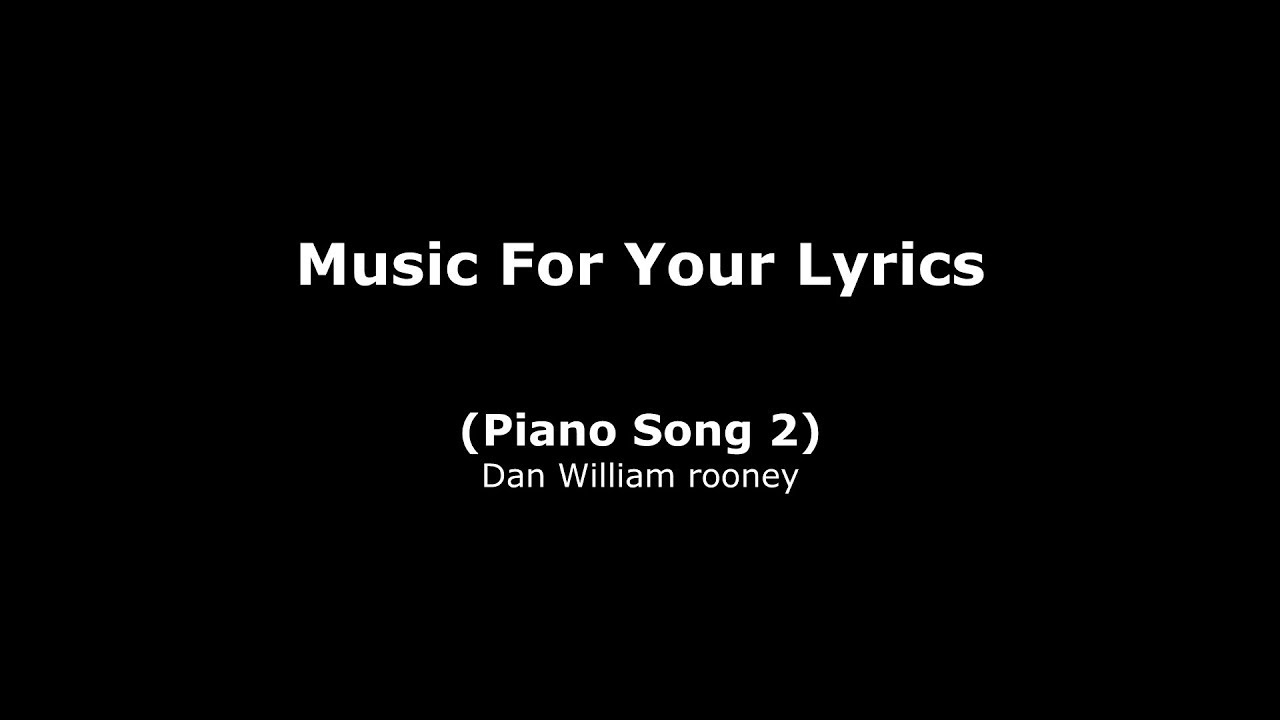 Songwriters Backing Track (Piano Song 2)