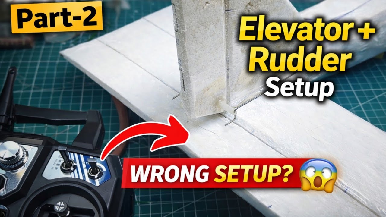 How to Make RC Plane Elevator + Rudder  | Part-2
