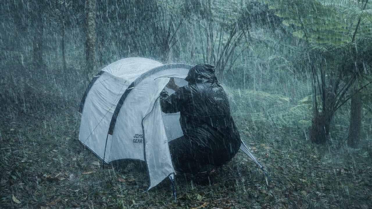 POWERFULL BRUTAL RAINSTORM‼️ SOLO CAMPING HEAVY RAIN AND THUNDERSTORM