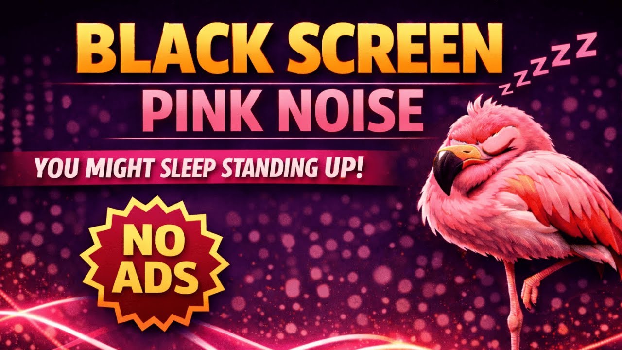 Pink Noise 10 Hours | Black Screen | No Ads | For Deep Sleep, Study & Focus - Melatonin Release
