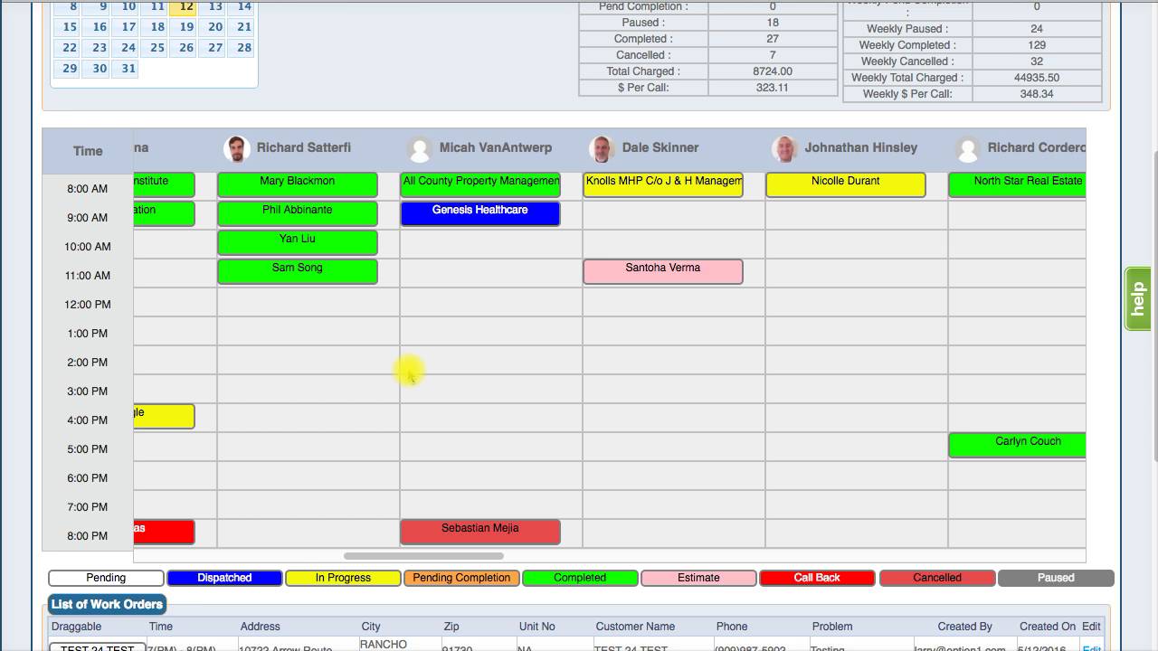 Dispatching software for plumbers