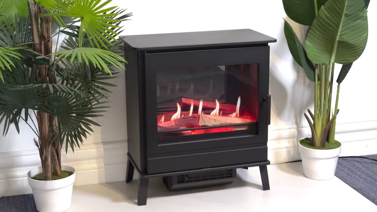 Dimplex Rio Aurora LCD Electric Stove | Realistic Smart Flame Effect & Modern Styling