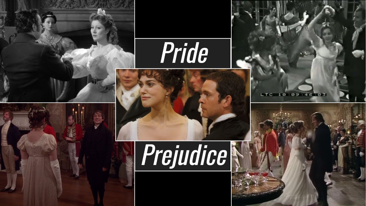 Lizzy's dance with Mr. Collins - Pride & Prejudice (1940,1967,1980,1995,2005)