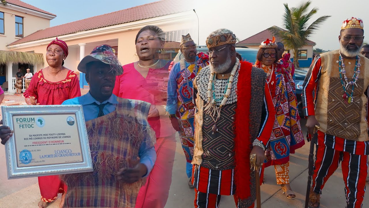 Visite du Roi Ovenga 1er du Gabon et de sa délégation au Palais Royal de Diosso