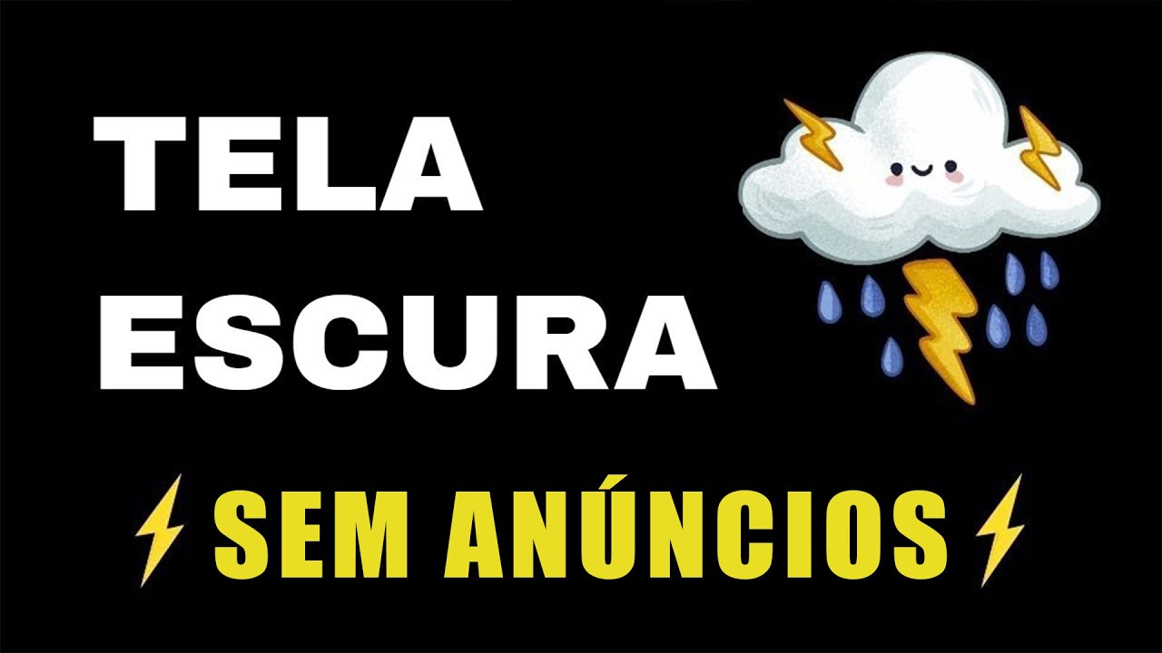 Som de Chuva para Dormir e Relaxar 🌧 Chuva TELA PRETA Sem Anuncio | Barulho de Chuva e Trovões #61
