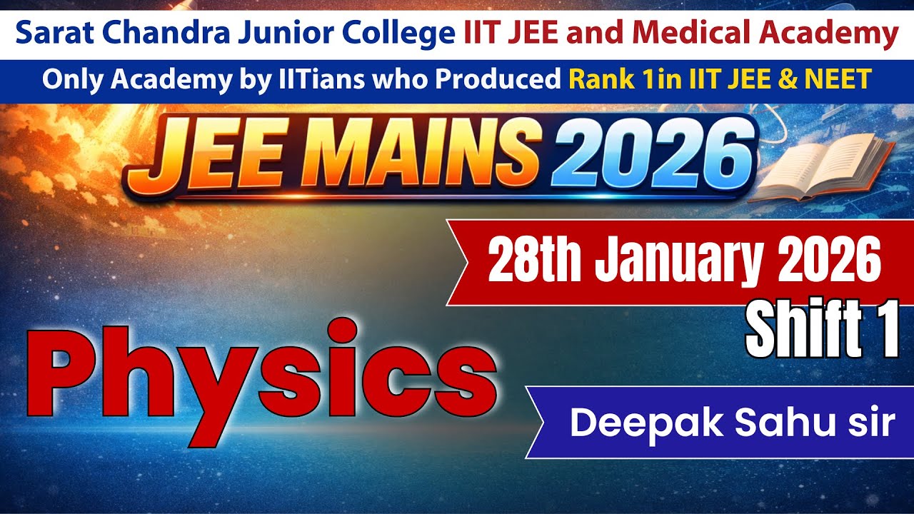 JEE Mains 2026 | Physics January 28th Shift 1 Discussion | Best IIT/NEET Academy in Vijayawada