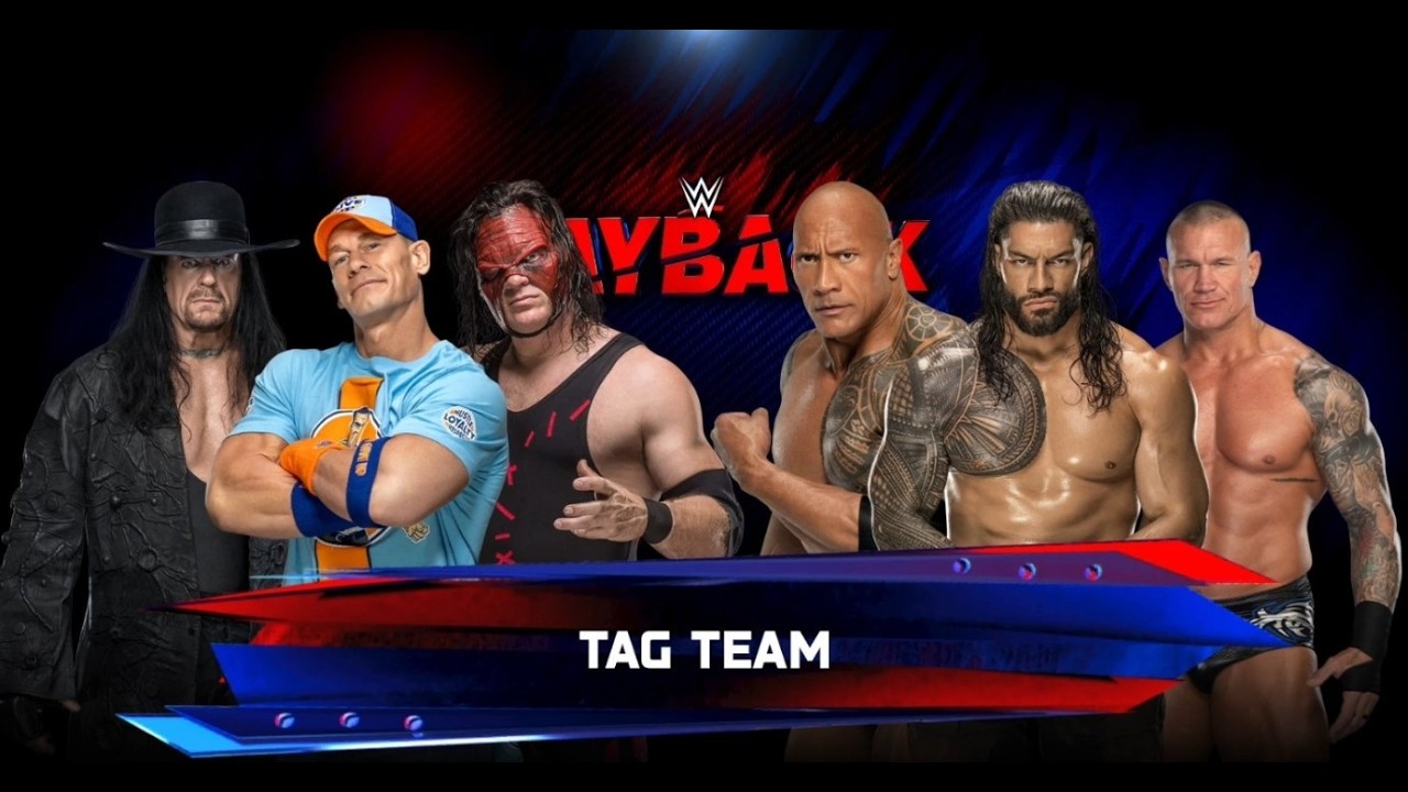 FULL MATCH - JOHN CENA & UNDERTAKER & KANE VS ROMAN REIGNS & THE ROCK & RANDY ORTAN #wwe #2k25 #ps5