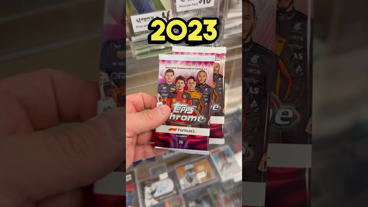 Let’s open up a couple hobby packs of 2023 Topps Chrome F1 Cards 