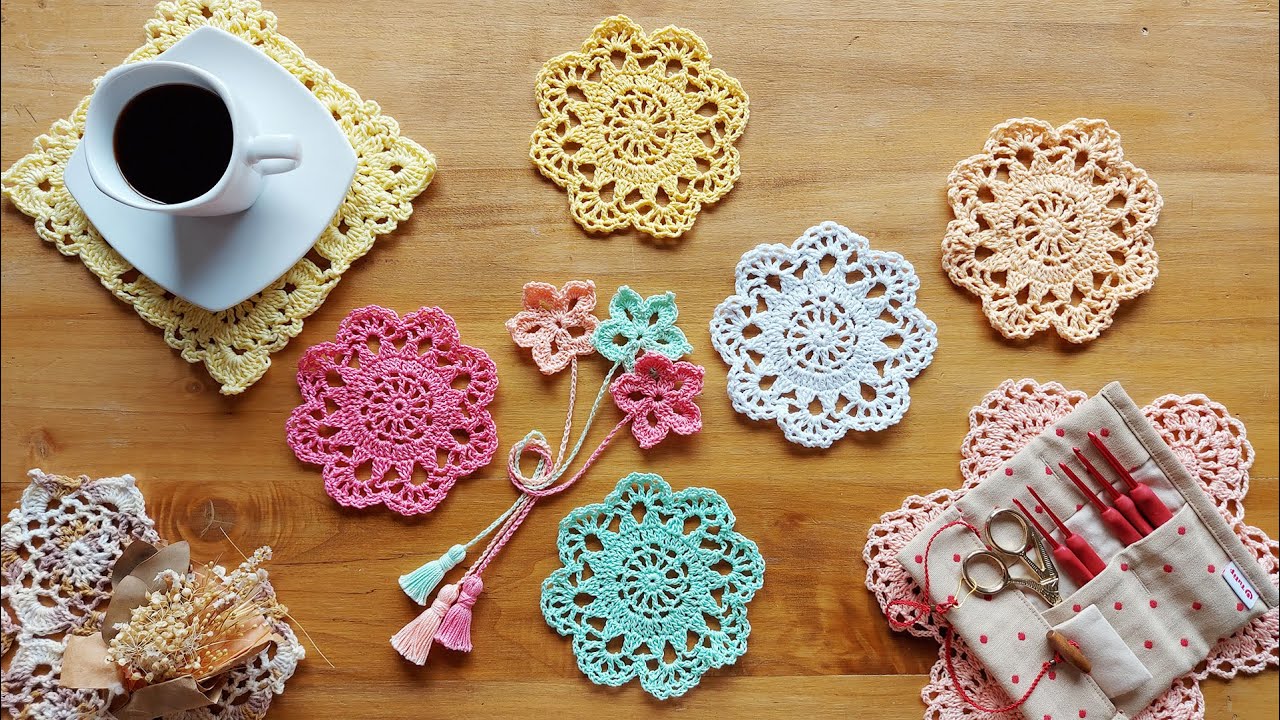 [ENG Sub] Lovely Coaster - Romantic doily - Hermoso posavasos a crochet