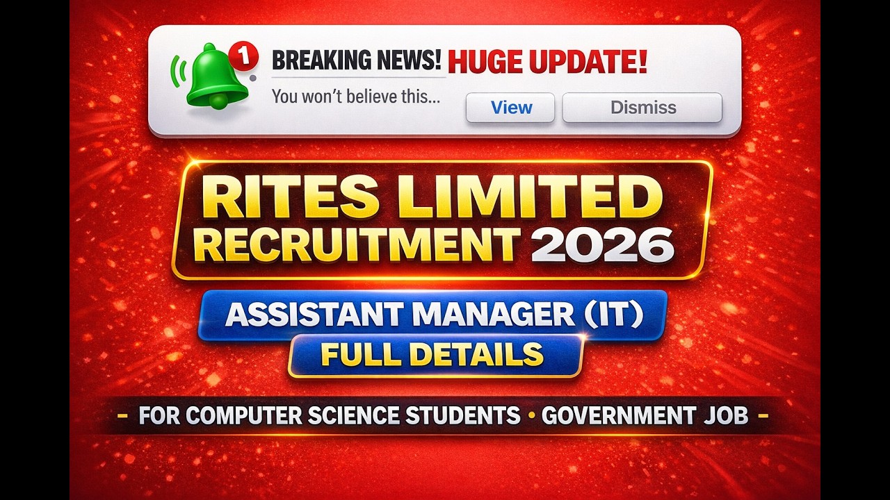 NavRatna PSU में IT Job! RITES 2026 | ₹16 LPA CTC | AM IT Vacancy | Full Details & Eligibility