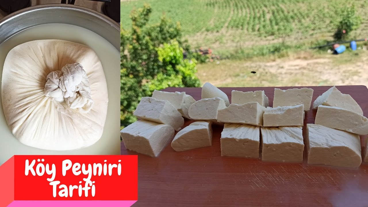 Doğal kolay inek s&uuml;t&uuml;nden orjinal k&ouml;y peyniri nasıl yapılır [Salamura peynir tarifi]