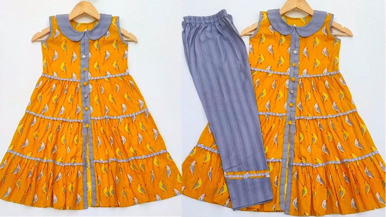 Baby A-line Top and plazo Cutting and stitching/9-10 year old baby girl top with plazzo design