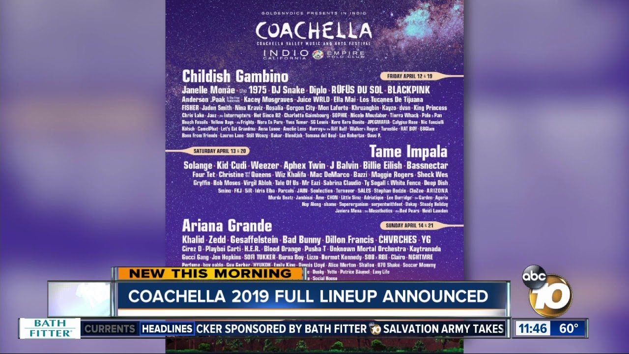 Coachella 2019 lineup released