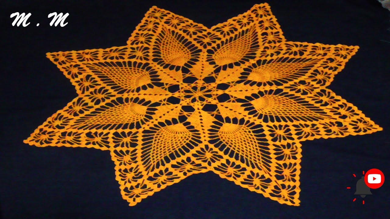 TAPETE DE 8 PUNTAS  TEJIDO A CROCHET PASO A PASO (PARTE 3) | MANUALIDADES MARTINA