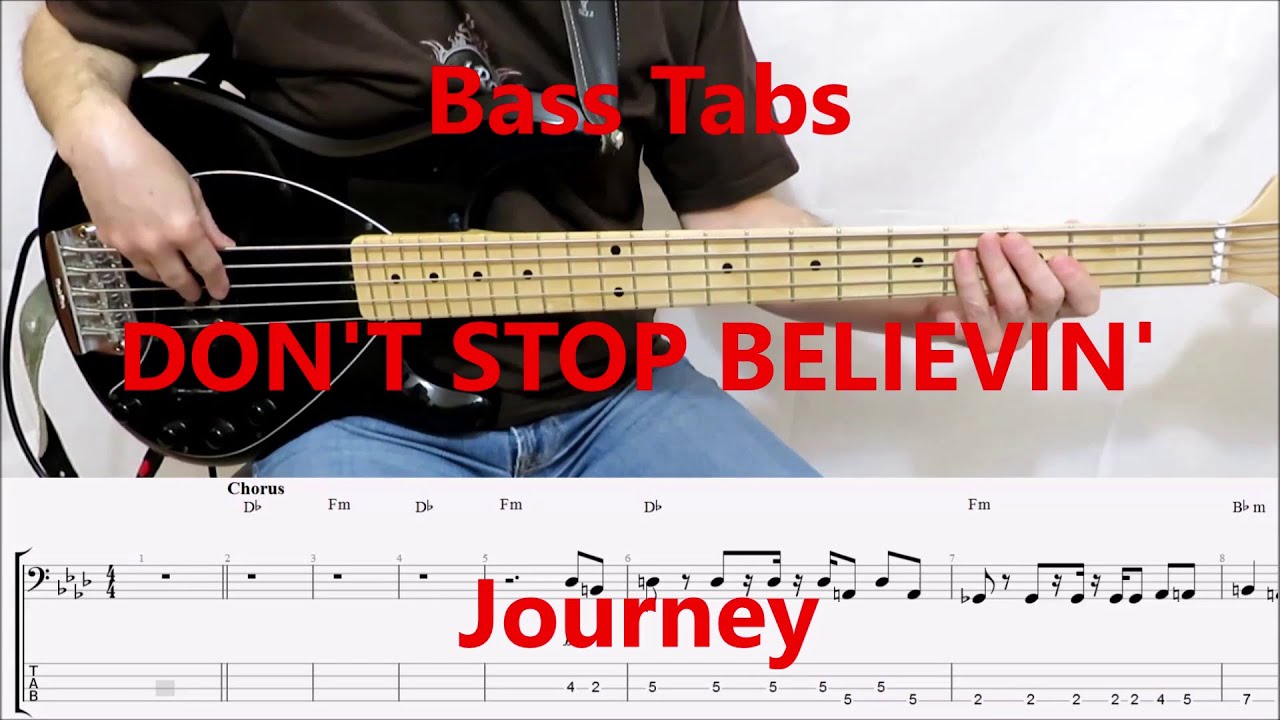 Journey - Don't Stop Believin' (BASS COVER TABS)