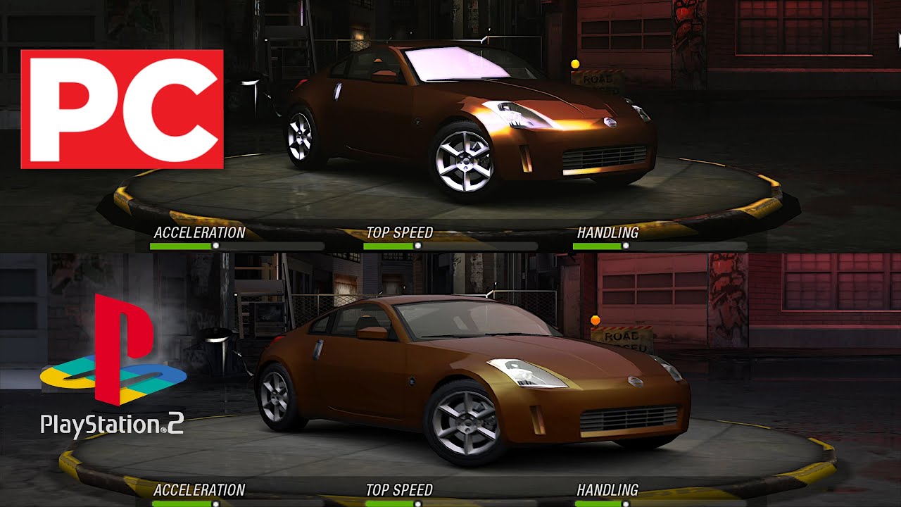 NFS Underground 2 - PC vs PS2 - Graphic Comparison