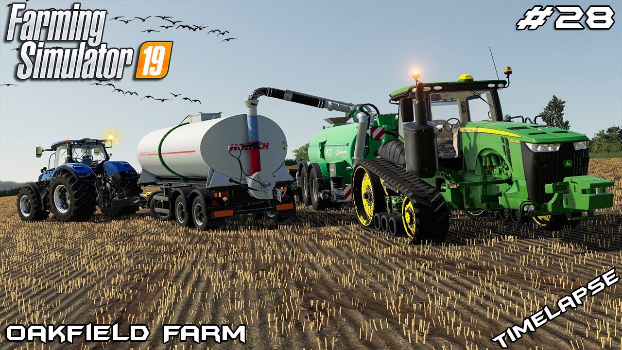 New tractor, spreading manure & slurry | Animals on Oakfield | Farming Simulator 19 | Episode 28