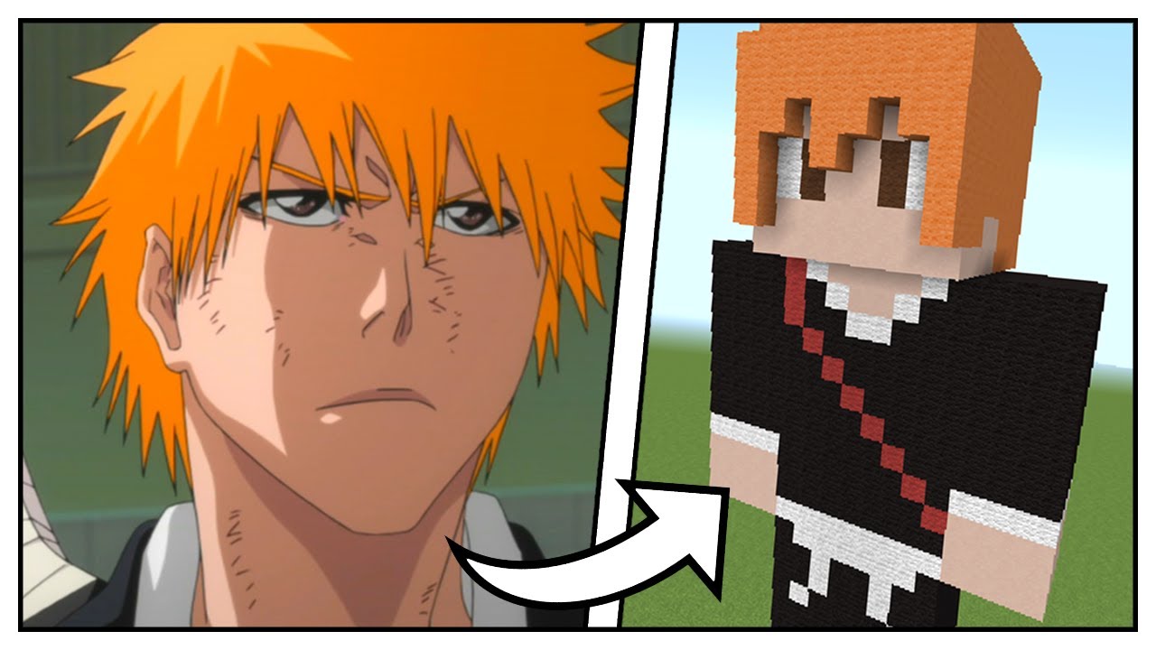 How to Build a Ichigo Kurosaki Statue (Bleach) - Minecraft