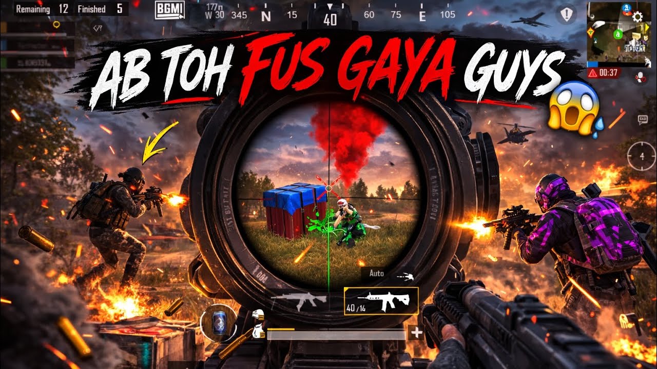 3 Enemies vs Me Near Airdrop 😨 Ab Toh Fus Gaya Guys | BGMI Epic Fight#bgmi#bgmigameplay#bgmiindia#