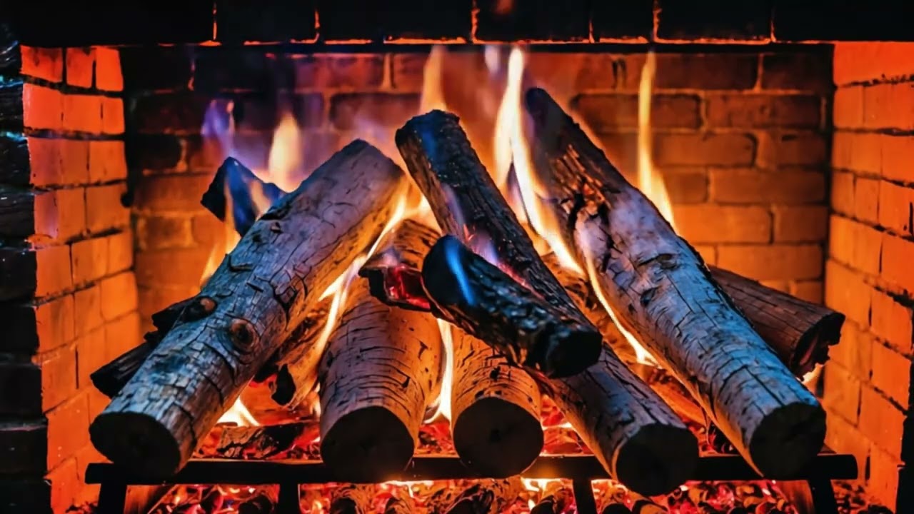 Blue Flame Fireplace to Create a Peaceful Night Environment