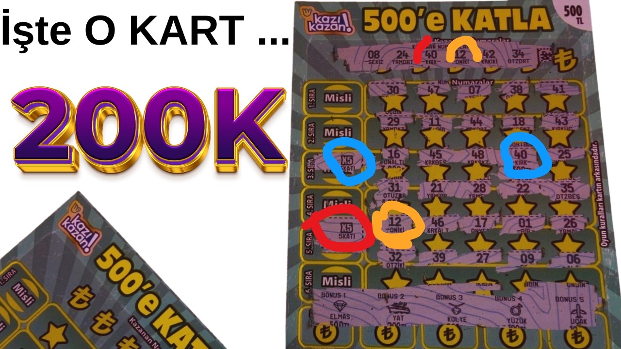 İşte O G&uuml;n Bug&uuml;n Dedik Kazı Kazan Kartlarında ! B&uuml;y&uuml;k İkramiye !