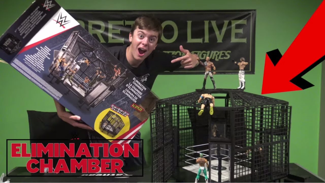 Распаковка и обзор игрового набора WWE Elimination Chamber