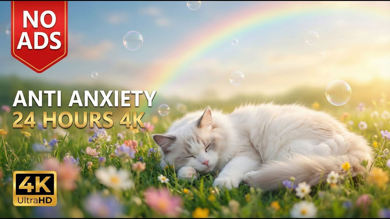 24 часа успокаивающей музыки для кошек 😸 Музыка для глубокого сна Музыка для борьбы с тревожностью?