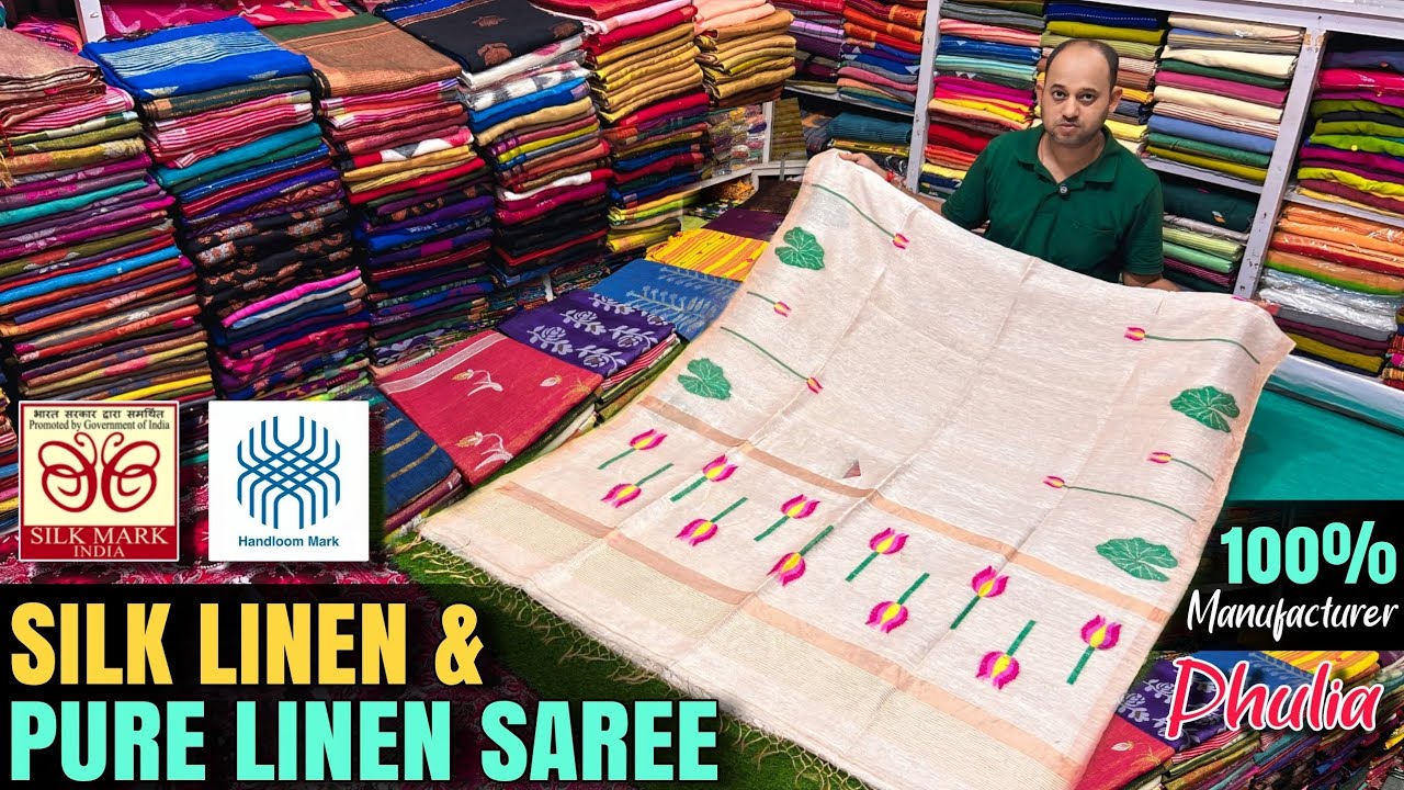 120 Count Pure Linen / Silk Linen / Tissue Linen/ Jayshree Linen / Mal Cotton/ Bengal Cotton Saree