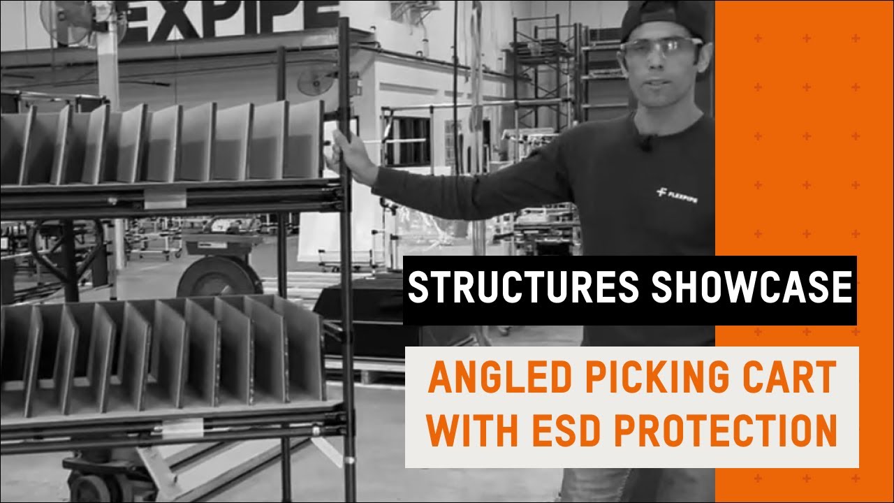 🌟 Angled Picking Cart with ESD Protection | Structure showcase