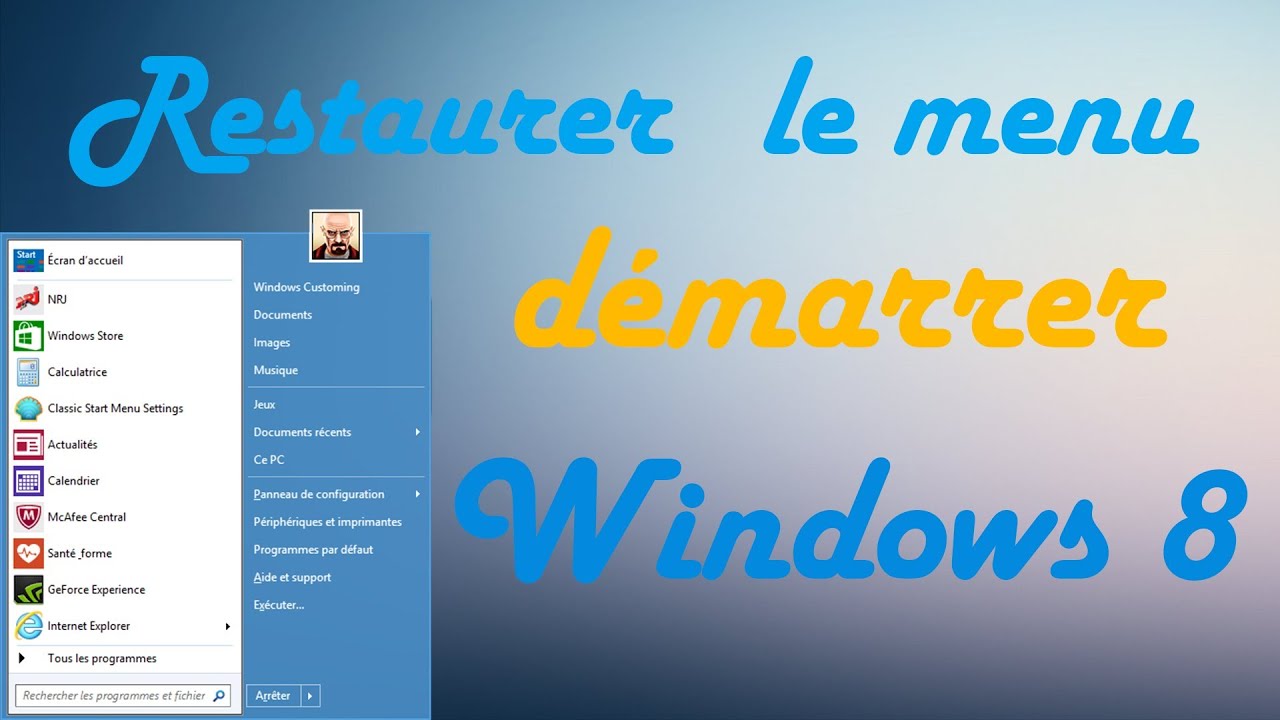 Restaurer le menu Démarrer sous Windows 8 & 8.1 | TUTO FR & SUBTITLED