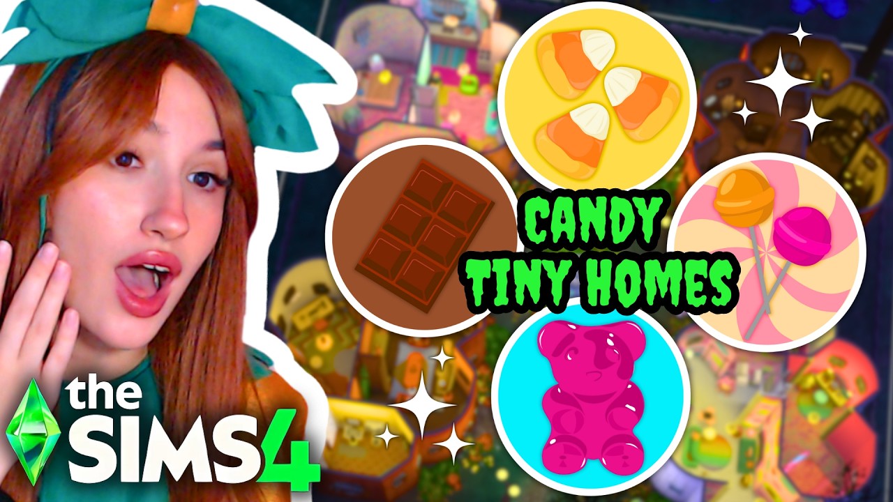 Каждый крошечный дом — это отдельная КОНФЕТА НА ХЭЛЛОУИН в The Sims 4