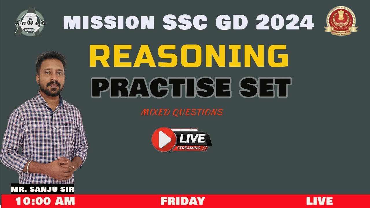SSC GD യുടെ  PREVIOUS YEAR ചോദിച്ചിട്ടുള്ള REASONING PRACTISE MOCK TEST