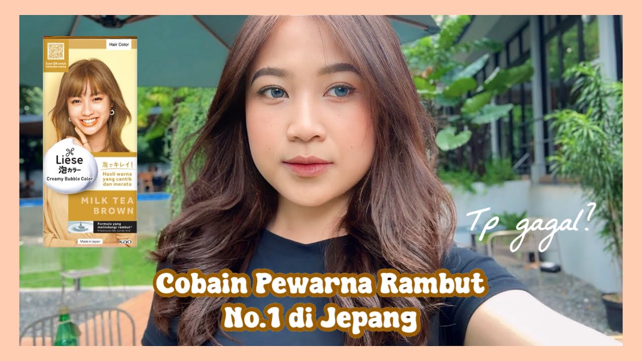 WARNAIN RAMBUT AFTER CAT GELAP PAKAI LIESE MILK TEA BROWN!