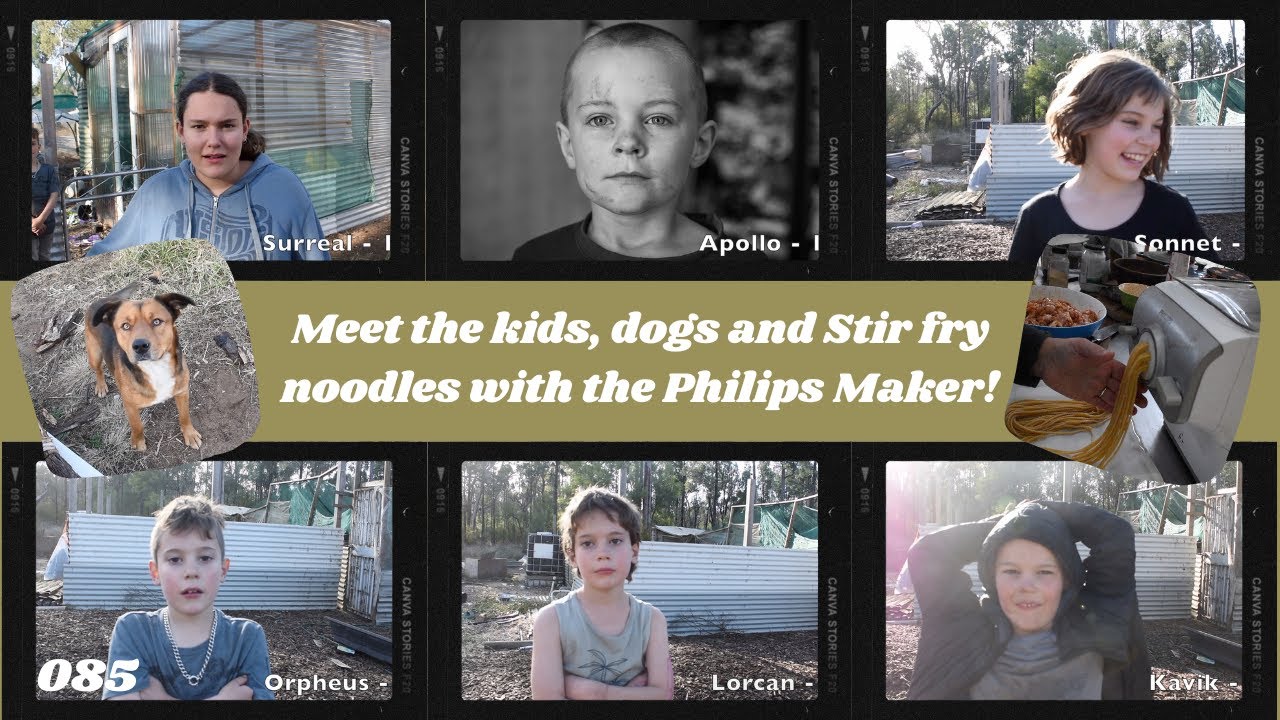 Meet the Kids & the dogs | Saturday Chat | Stir fry noodles, Philips Maker | Off Grid Australia 085